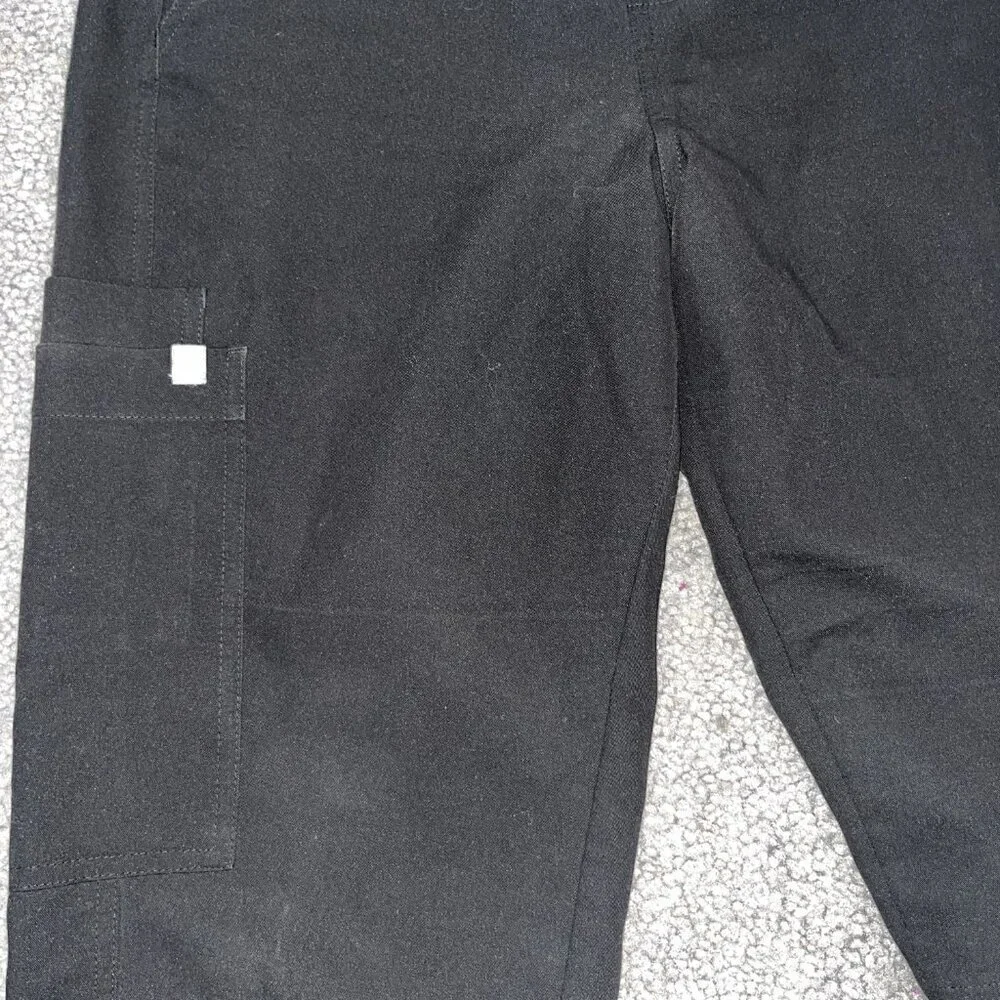 FIGS Technical Limited Edition Slim Axim Cargo Scrub Pants Black Men's XS Tall
